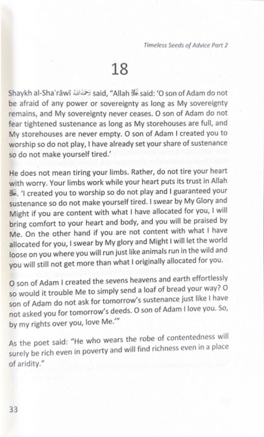 Timeless Seeds of Advice Part 2 (A Deeper Reflection)