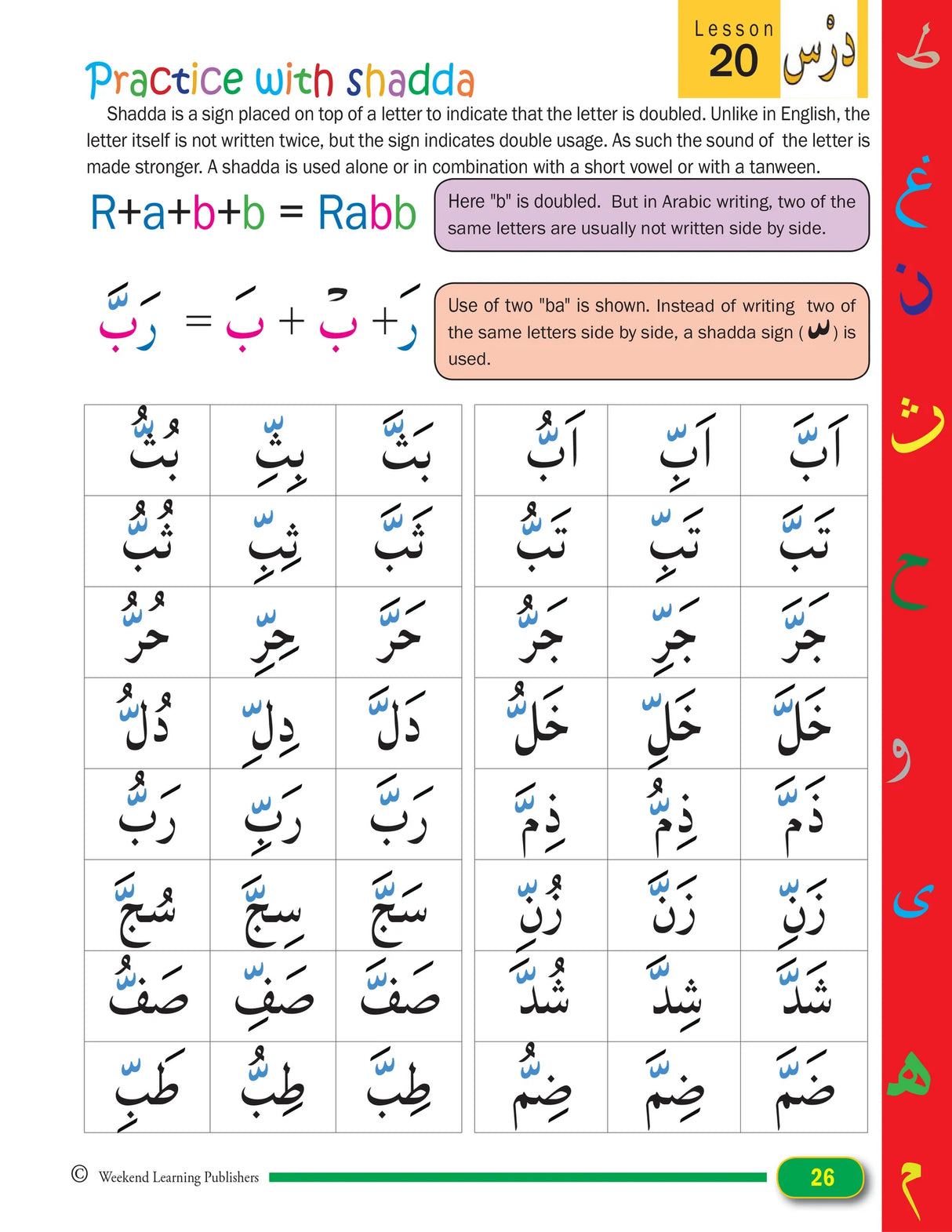 Weekend Learning - Beginners Arabic Reading