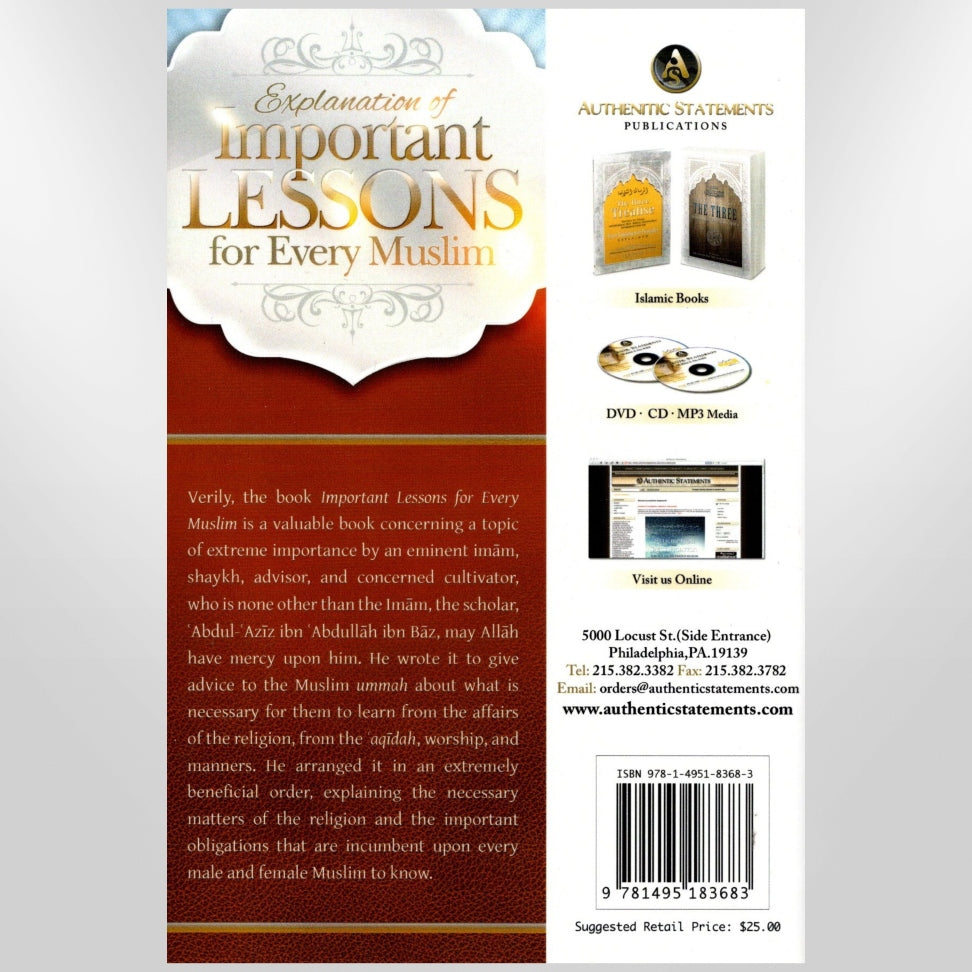 Explanation of Important Lessons For Every Muslim