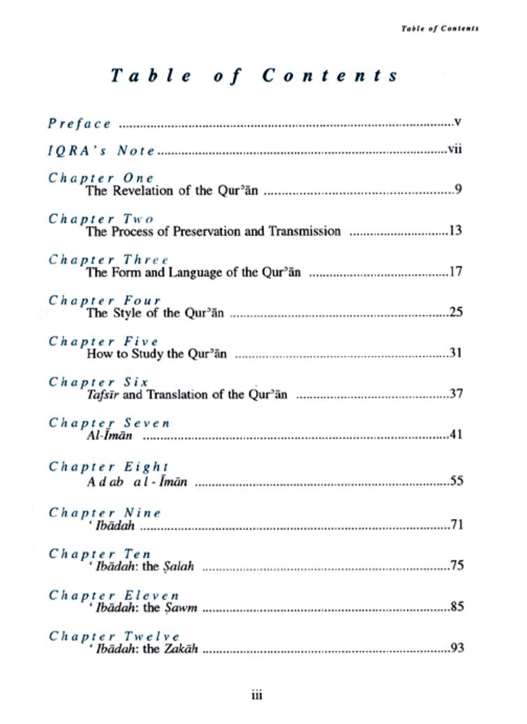 A study of the Quran & its teachings