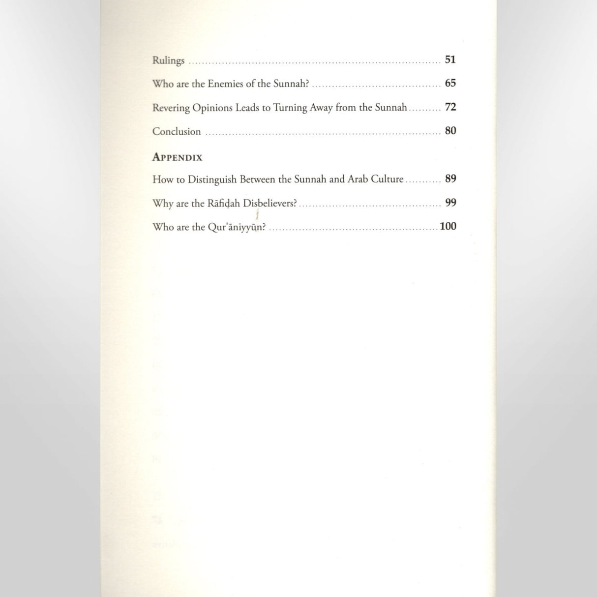The Position Of The Sunnah In The Islamic Legislation