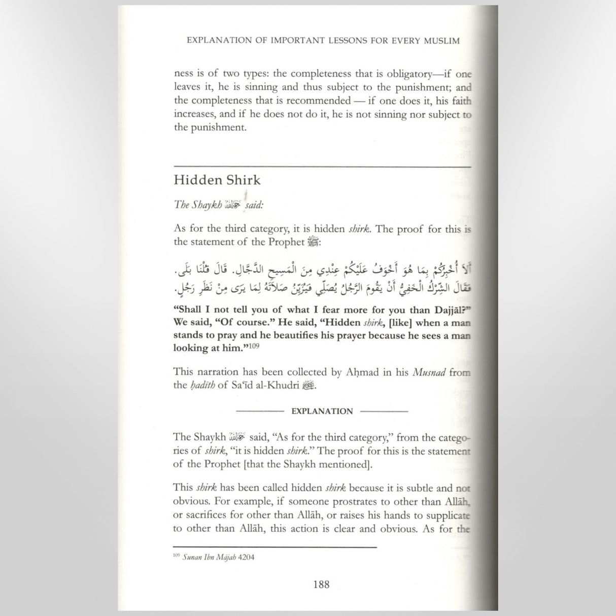 Explanation of Important Lessons For Every Muslim