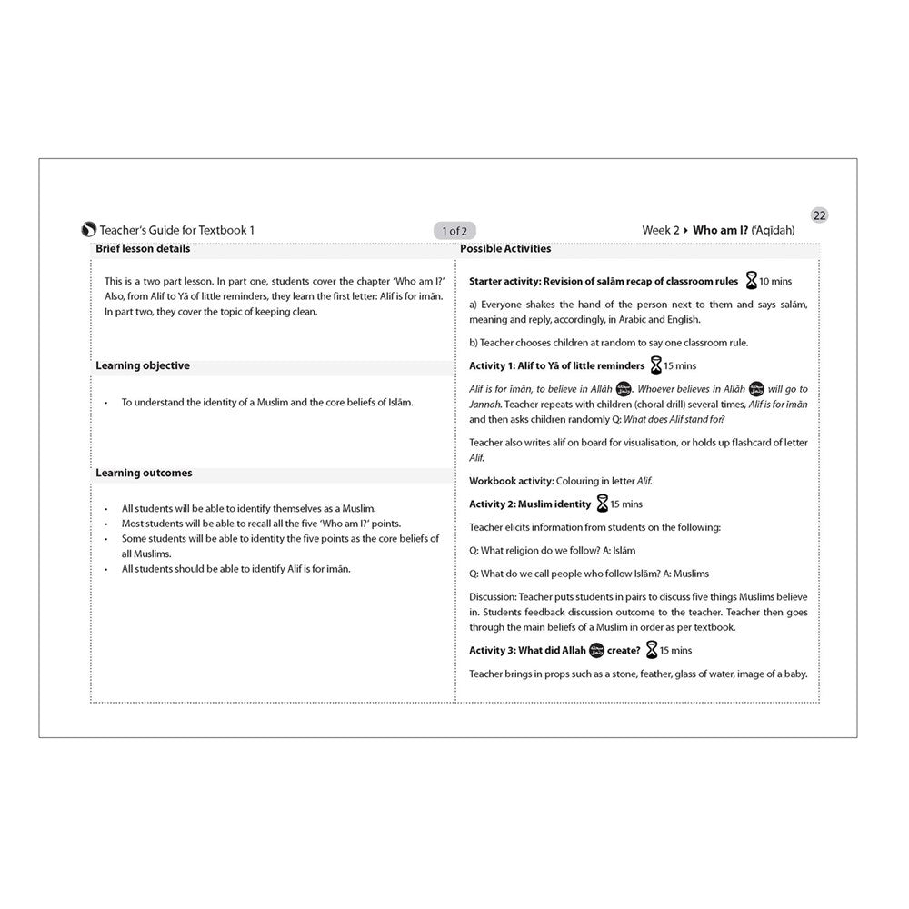 Safar Teacher’s Guide for Islamic Studies – Book 1