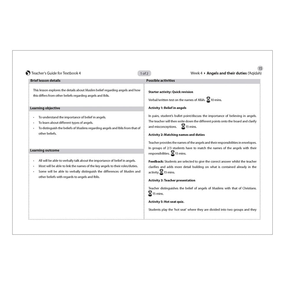 Safar Teacher’s Guide for Islamic Studies – Book 4