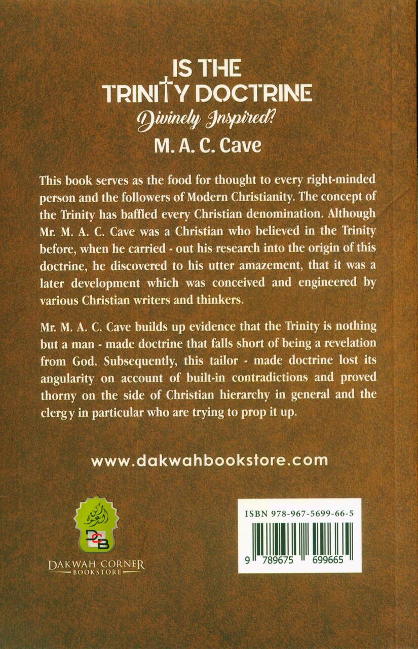 Is The Trinity Doctrine Divinely Inspired ?