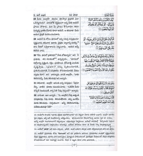Noble Quran Telugu Language Mukhtasar Tafseer Ahsanul Bayan