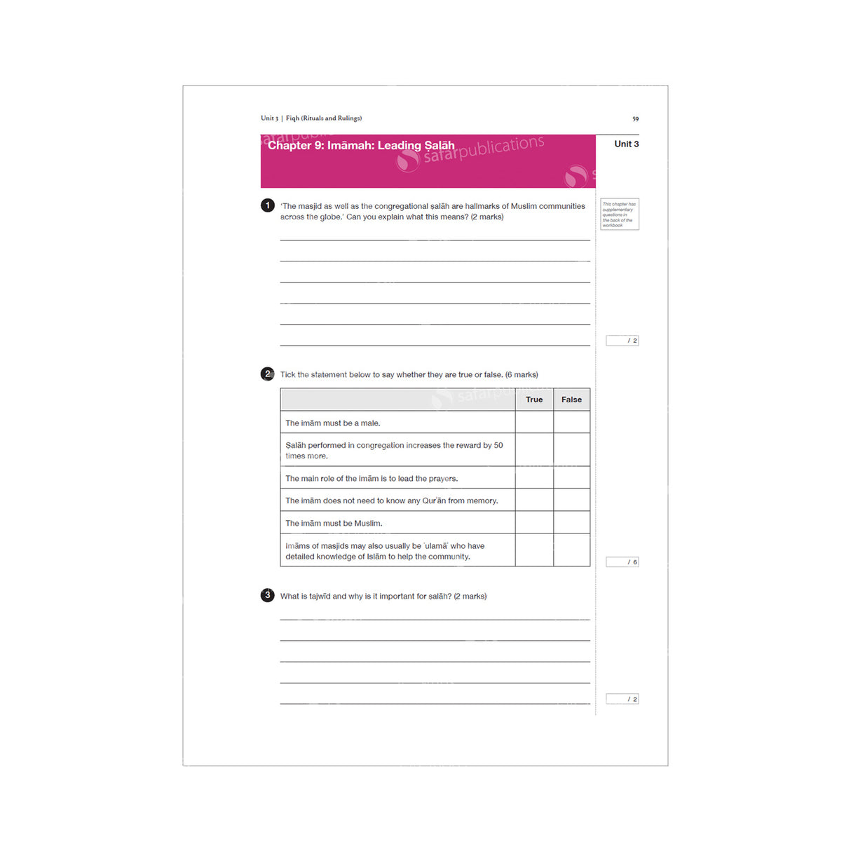 Safar Islamic Studies: 8 Learn about Islam Series (Workbook)