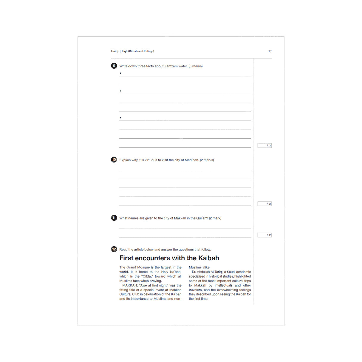 Safar Islamic Studies: 8 Learn about Islam Series (Workbook)