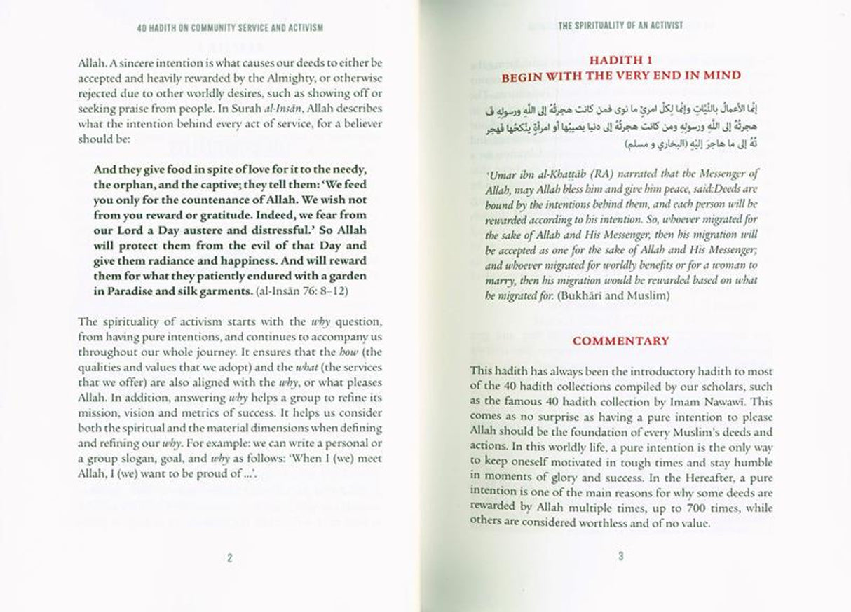 40 Hadith on Community Service and Activism