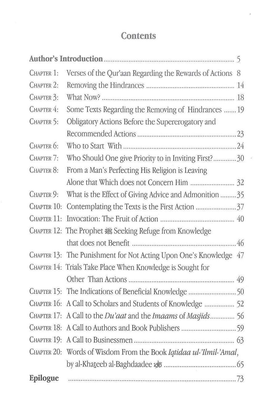 Adorning Knowledge With Action
