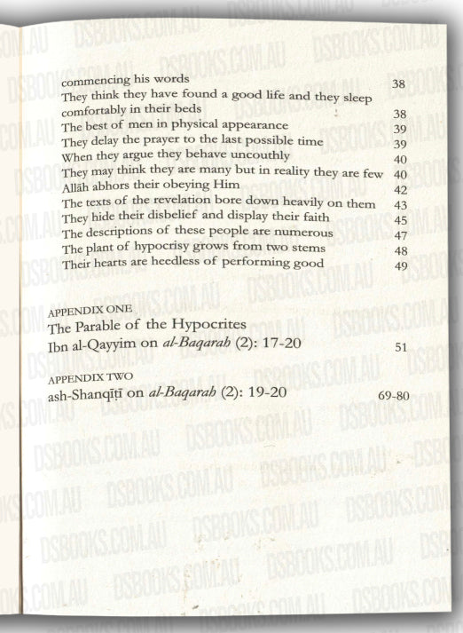 Characteristics of the Hypocrites