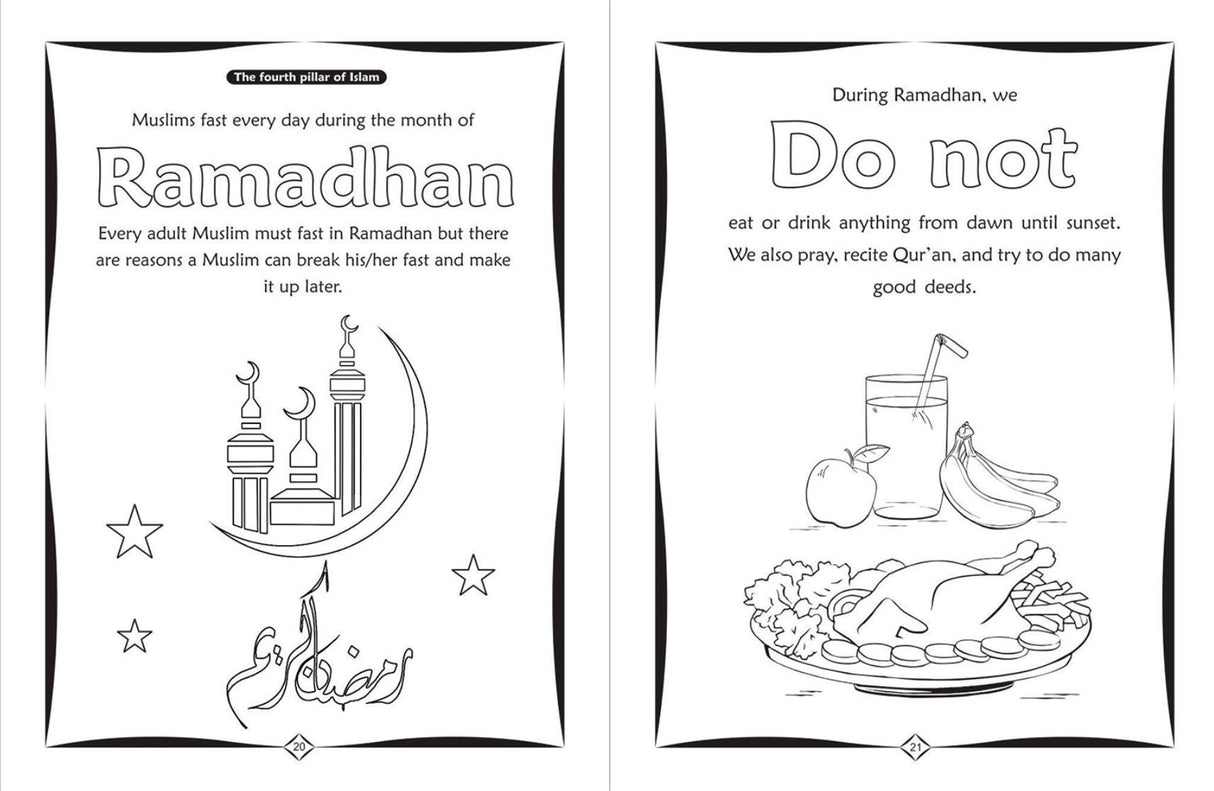 Colour & Learn About The Five Pillars of Islam