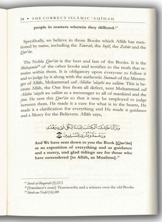 Correct Islamic Aqidah & That Which Opposes It