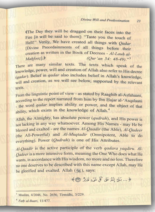 Islamic Creed Series Vol. 8 - Divine Will And Predestination: In The Light of The Qur'an And Sunnah