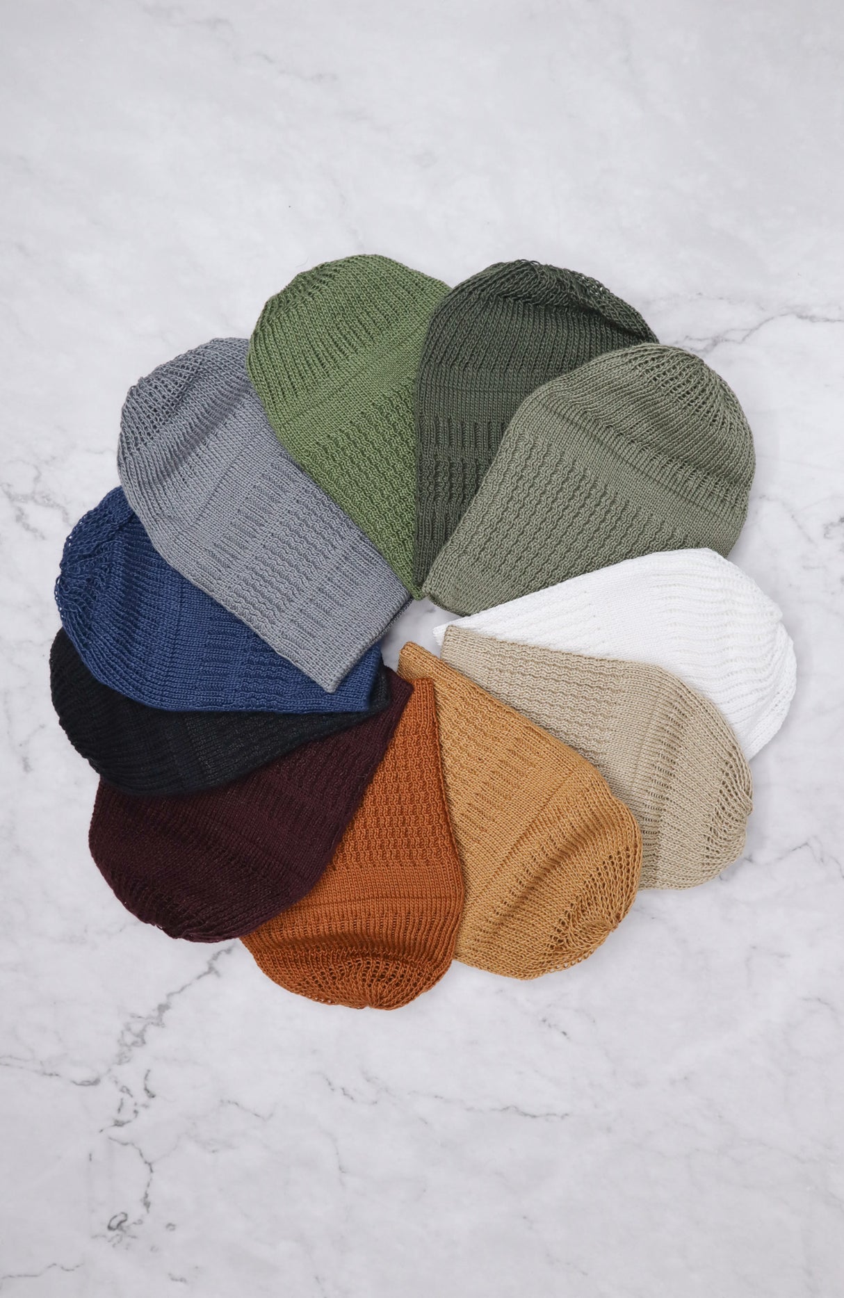 Boys Knit Cap Hat Kufi - ORANGE