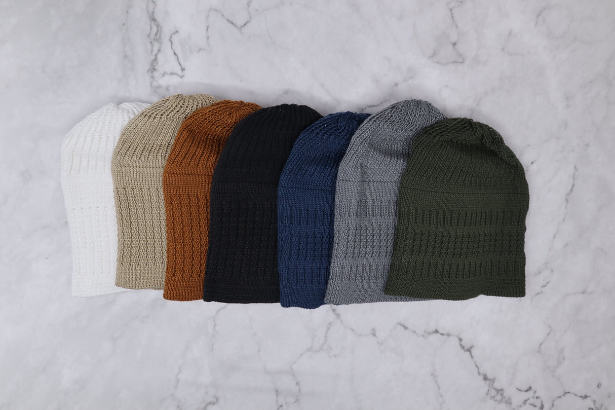 Boys Knit Cap Hat Kufi - BLACK