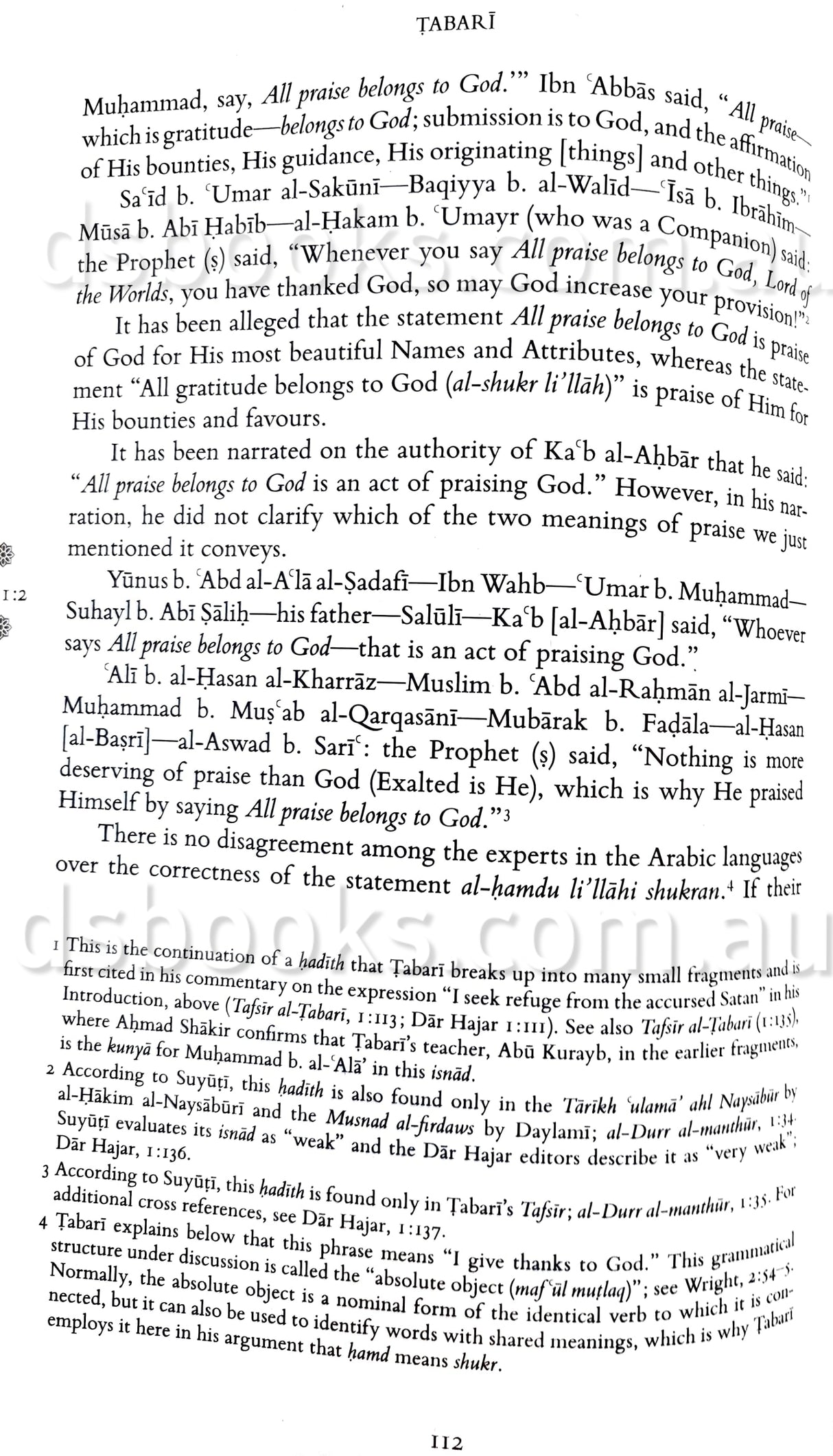 Tabari : Selections from The Comprehensive Exposition of the Interpretation of the Verses of the Quran