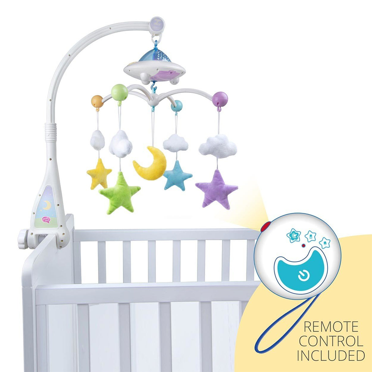 Moon & Stars Quran Cot Mobile with Light Projection desi doll australia darussalam dsbooks.com.au