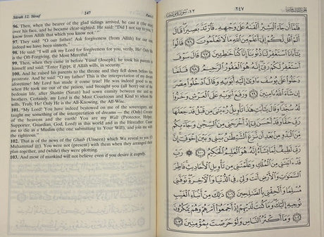 Noble Quran with Full Page  (Large 24.7cmx18cm) (Arabic/English )