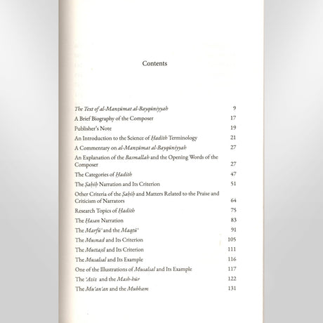 A Commentary on the Poem Al-Bayquniyyah Hard Cover