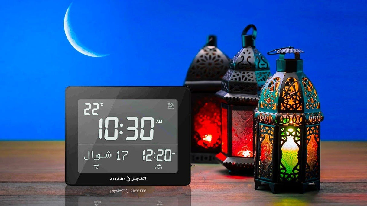 Al Fajr Wall Clock CF-19 Black Azan clock