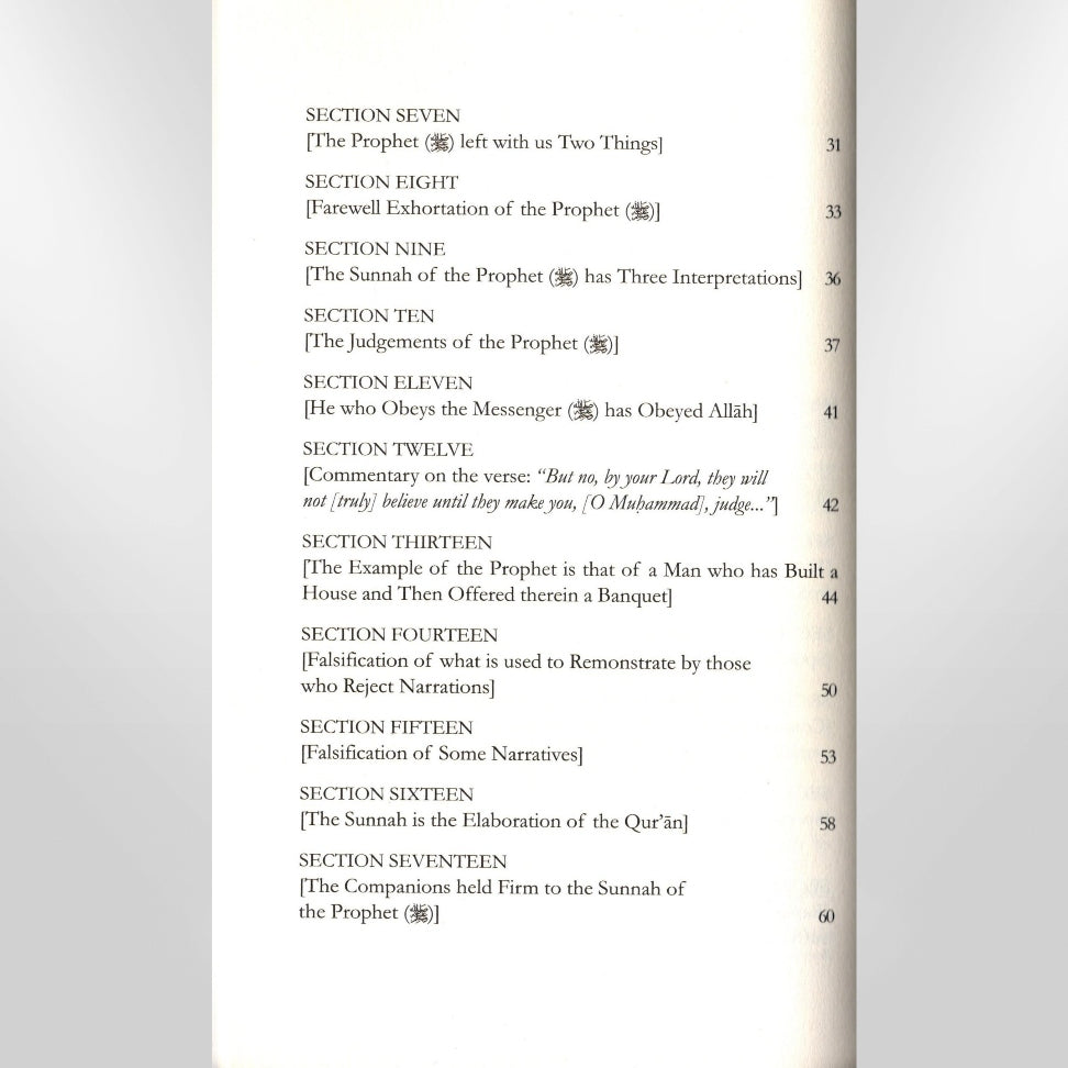 Authority of The Sunnah (The Key To Paradise)