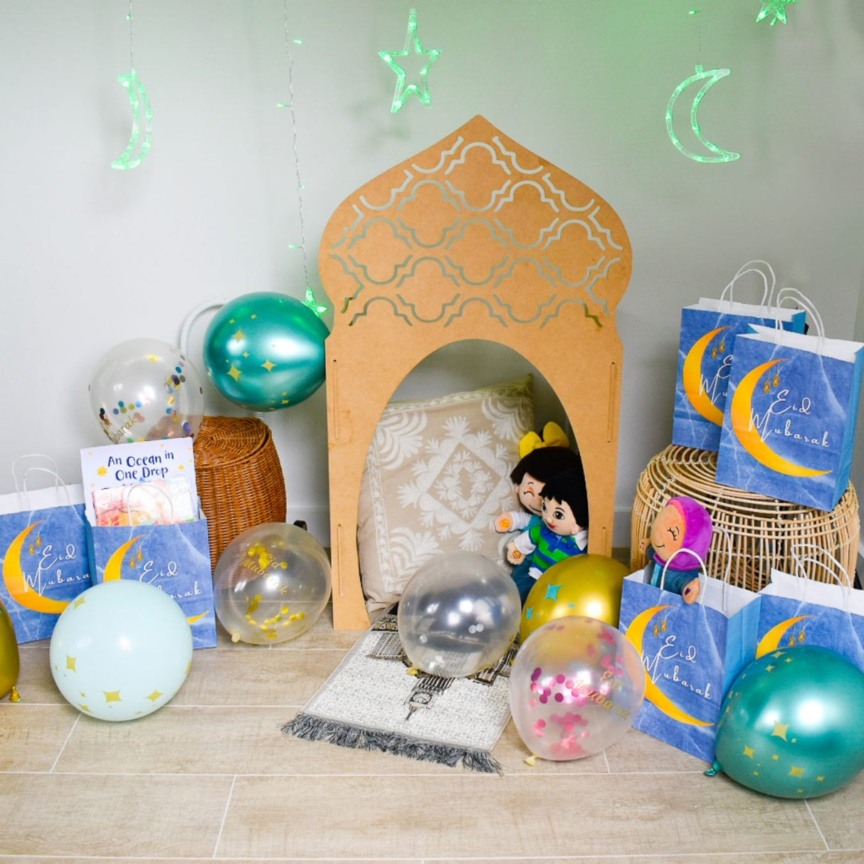 10 Pack Eid Mubarak Balloon (confetti)