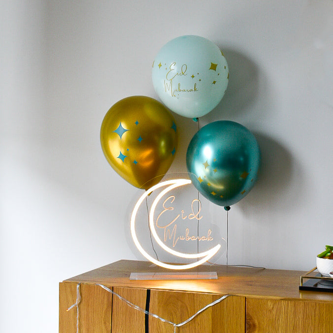 5 Pack Eid Mubarak Balloon