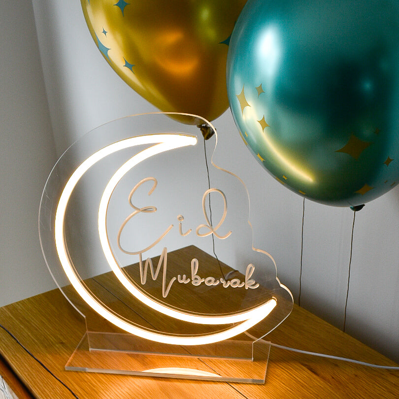 Table Sign (neon light) Eid Mubarak