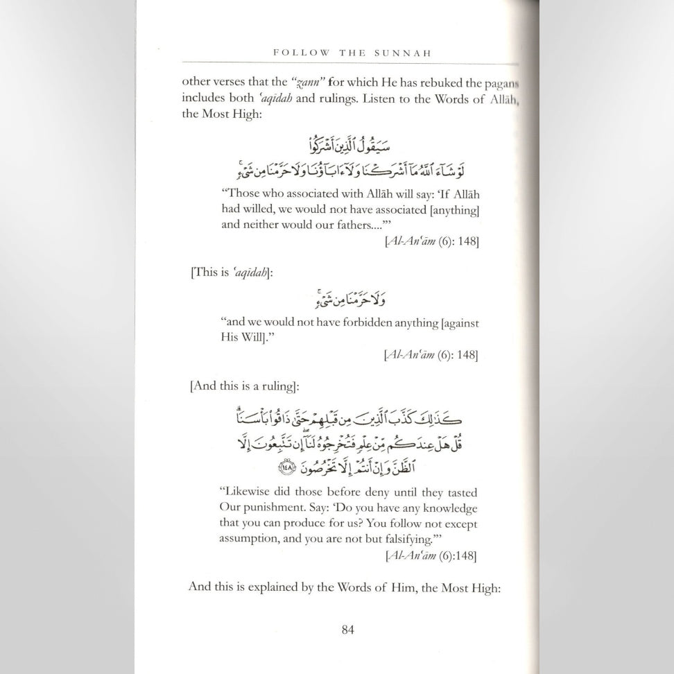 Follow the Sunnah of the Prophet