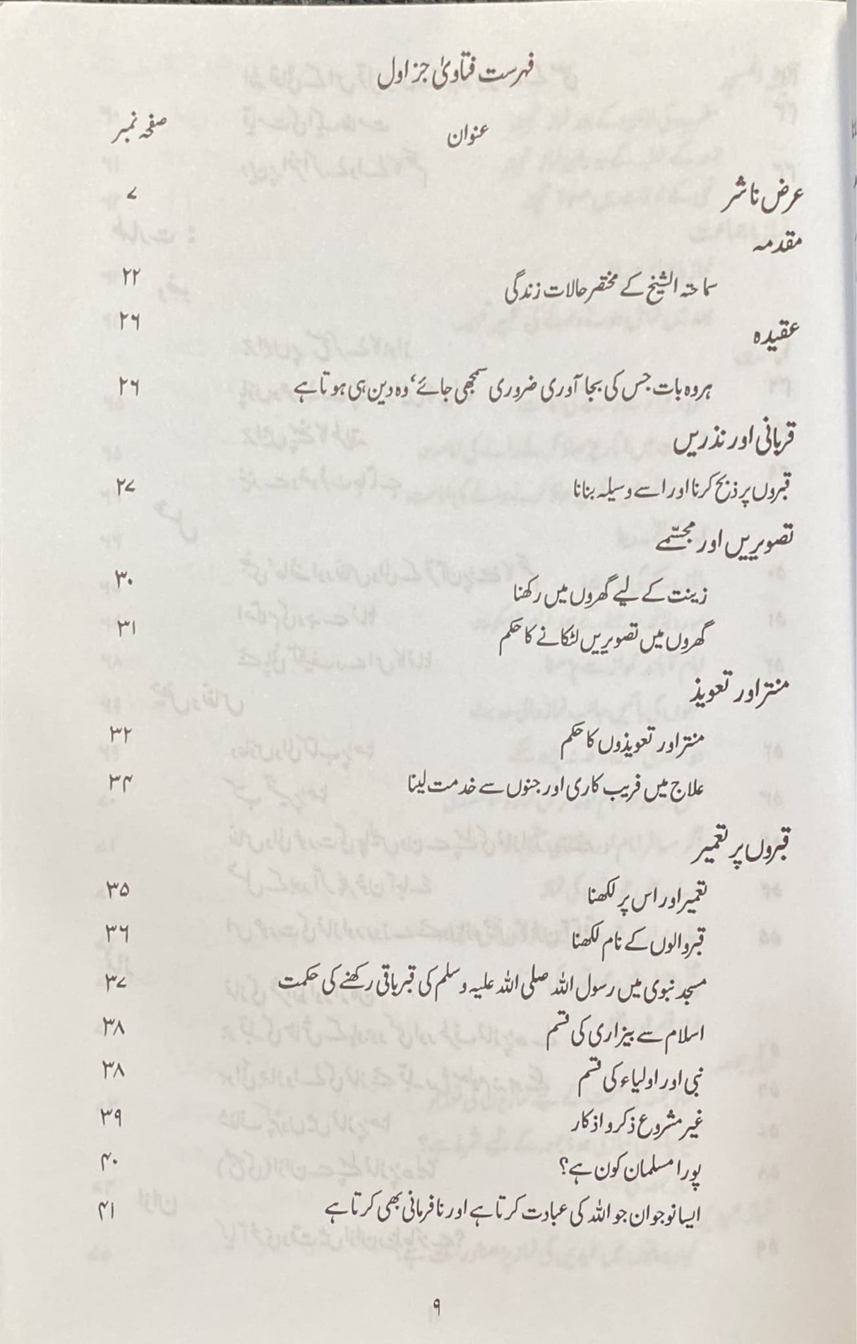 Urdu Fatawa Aham Masaail Volume 1
