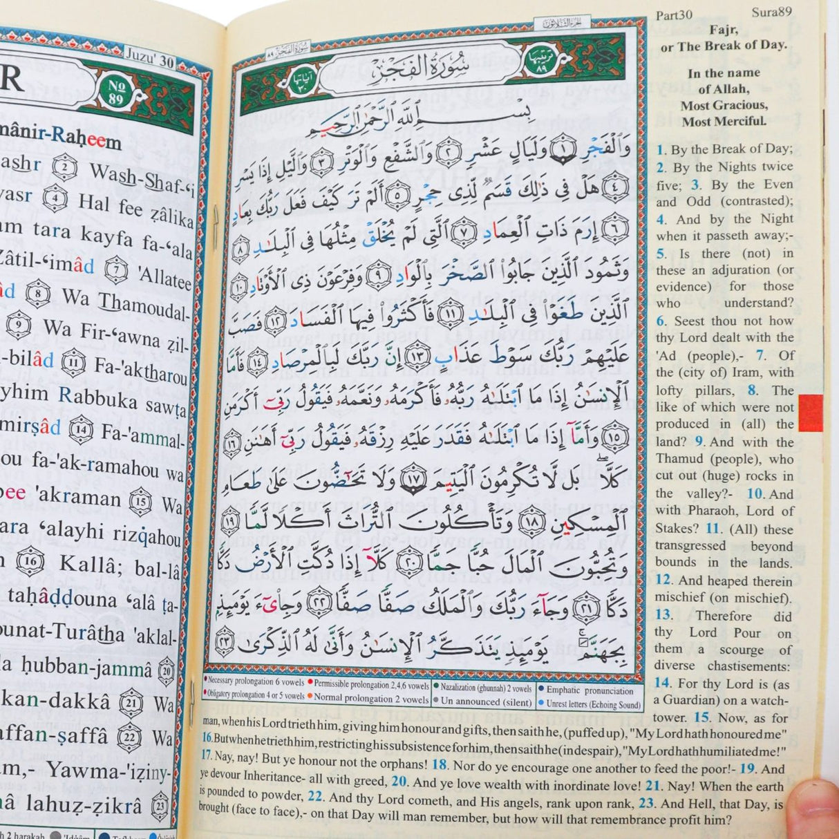 Tajweed Juz Amma Translation and Transliteration (Uthmani)