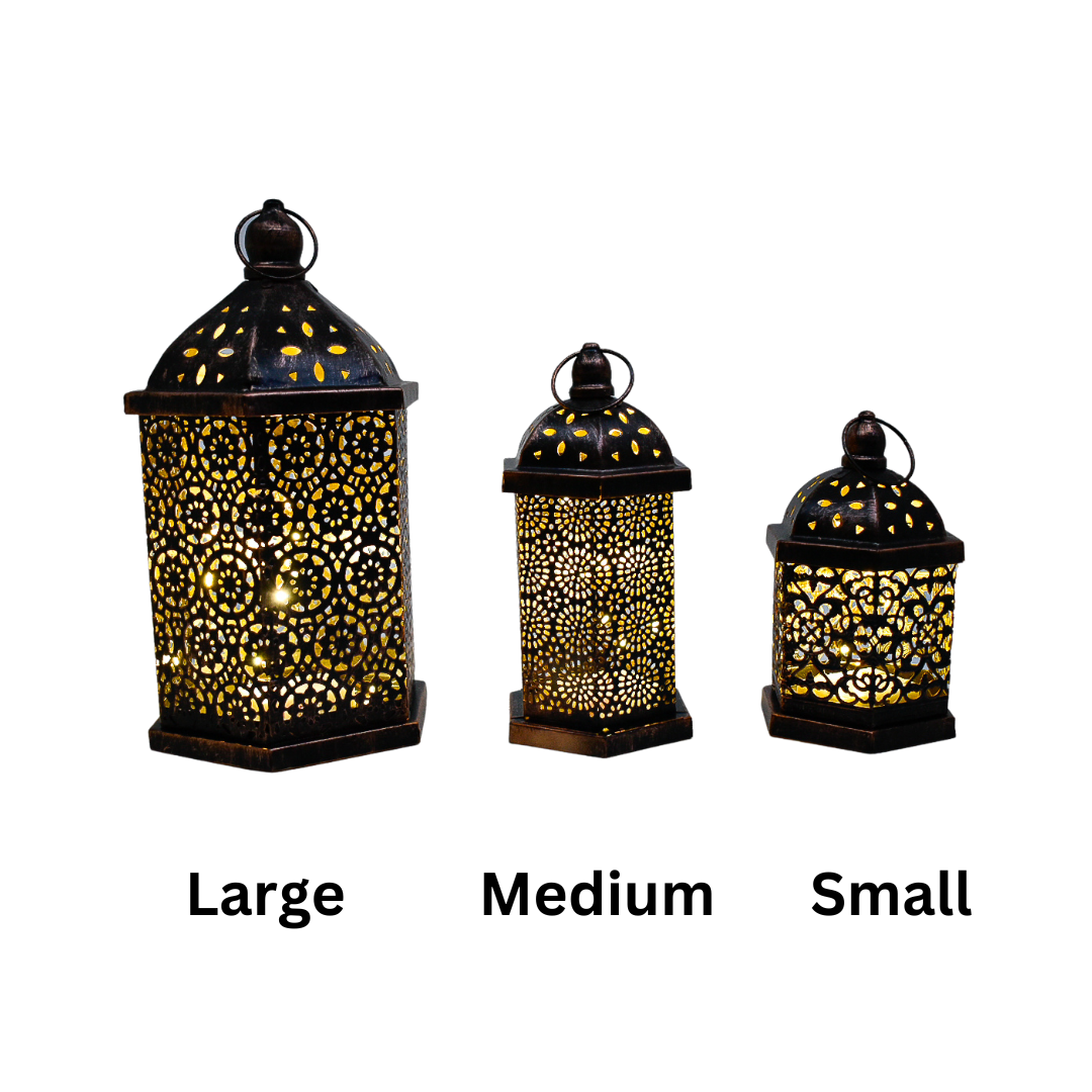 Brass Effect Metal Lanterns