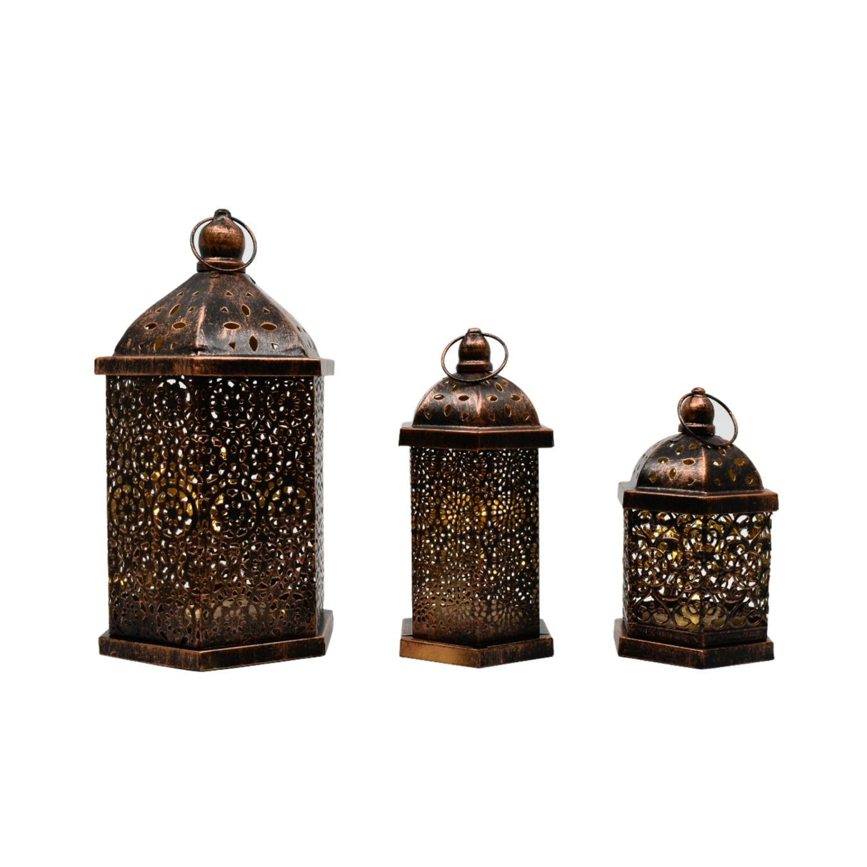 Brass Effect Metal Lanterns
