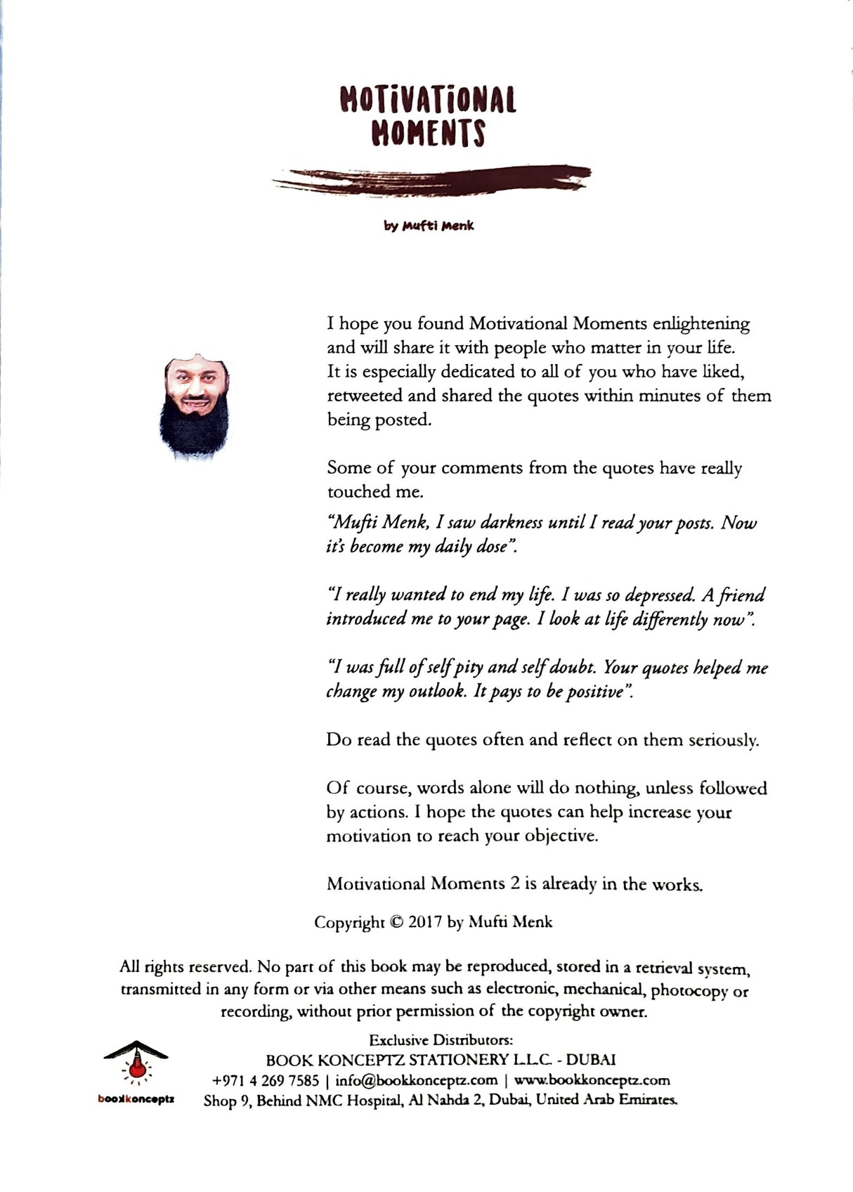 Mufti Menk Motivational Moments Book 1 and 2 Set
