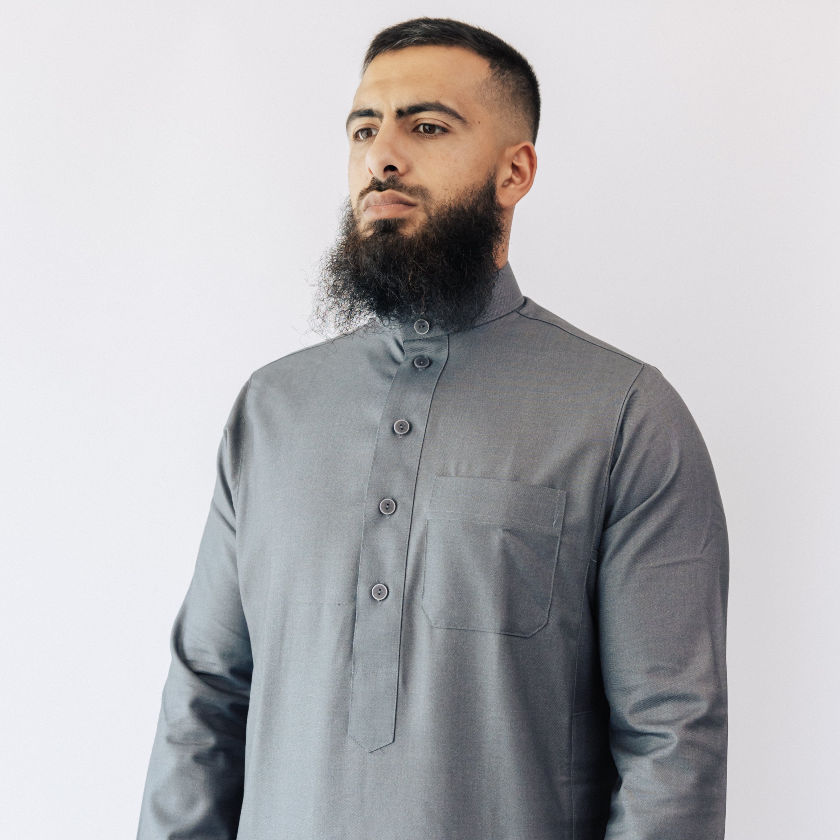 トップス THEREDTHREAD sheer hook tops gray Daffah Thoub (ABAYA) - Graphite TR6 – Darussalam Australia