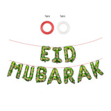 Eid Mubarak Watermelon Foil Letter Balloons Hanging Decoration