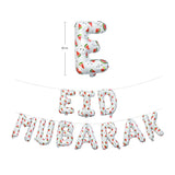 Eid Mubarak Watermelon Foil Letter Balloons Hanging Decoration