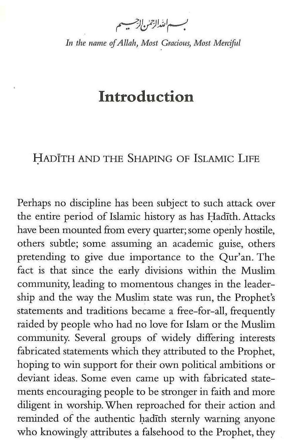 Hadith Status and Role - An Introduction To The Prophet's Tradition