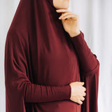 Premium XL Jilbab Sleeved Maroon