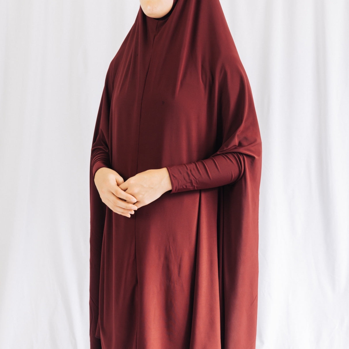 Premium XL Jilbab Sleeved Maroon