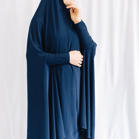 Premium XL Jilbab Sleeved Navy