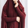 Premium Jilbab Sleeved Maroon