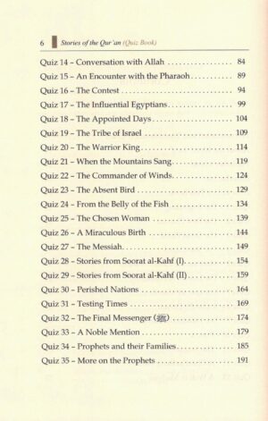 Stories of the Quran Quiz Book