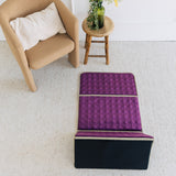 Travel Foldable Prayer Mat with Backrest - Purple