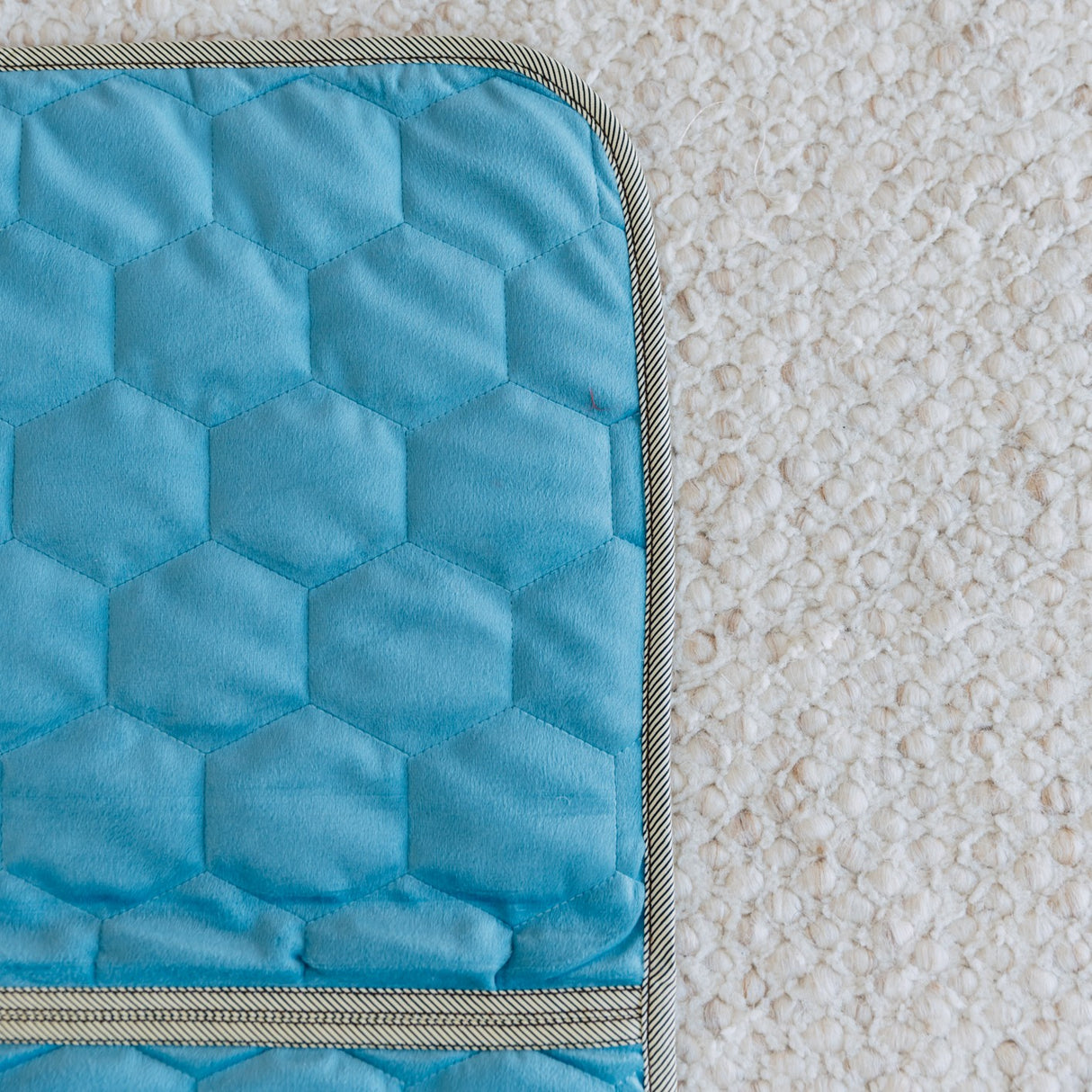 Travel Foldable Prayer Mat with Backrest - Blue