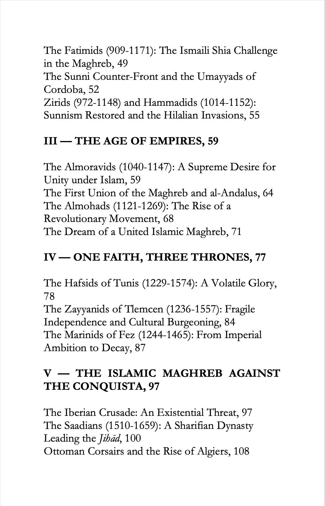 A Short History of Islamic Maghreb