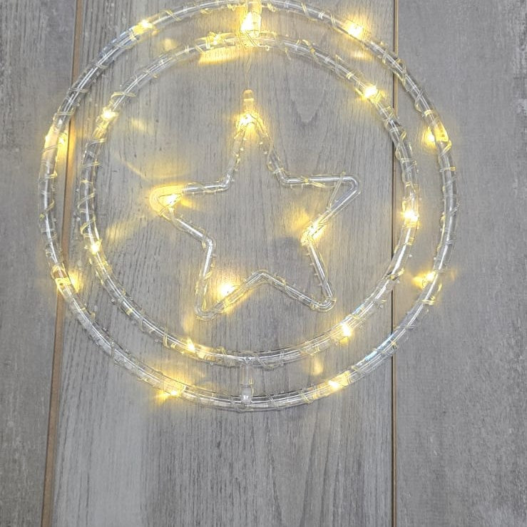 Double Round Pendant 3D Light - Star