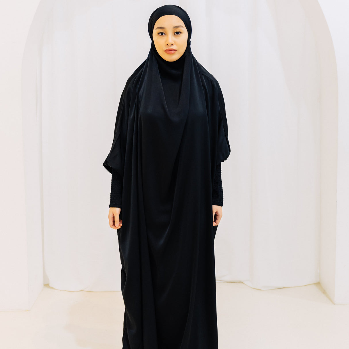 French Jilbab One Piece BLACK