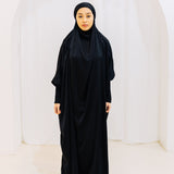 French Jilbab One Piece BLACK